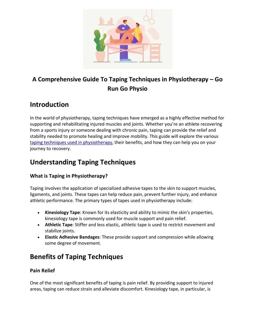 PPT - A Comprehensive Guide To Taping Techniques in Physiotherapy – Go ...