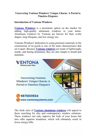 Ventona Windows