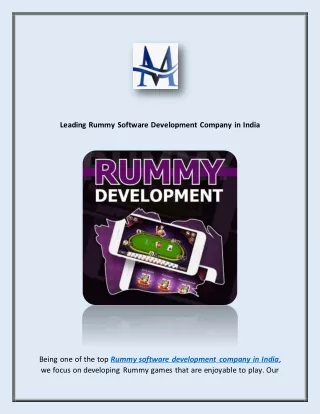 leading rummy software development company