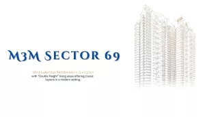 M3M Sector 69 Gurgaon Brochure