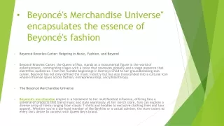 Beyoncé Merch: Iconic Styles for Every Fan