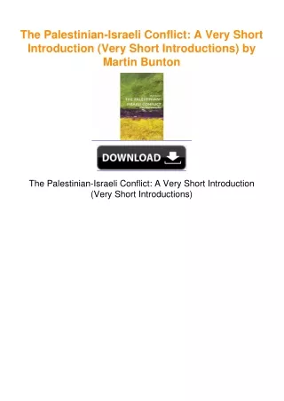 The Palestinian-Israeli Conflict: A Very Short Introduction (Very Short