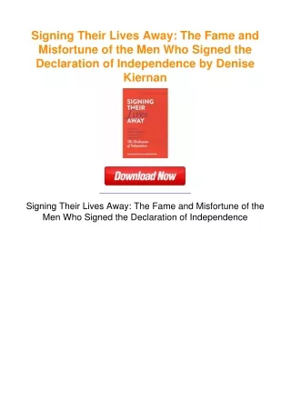 Signing Their Lives Away: The Fame and Misfortune of the Men Who Signed