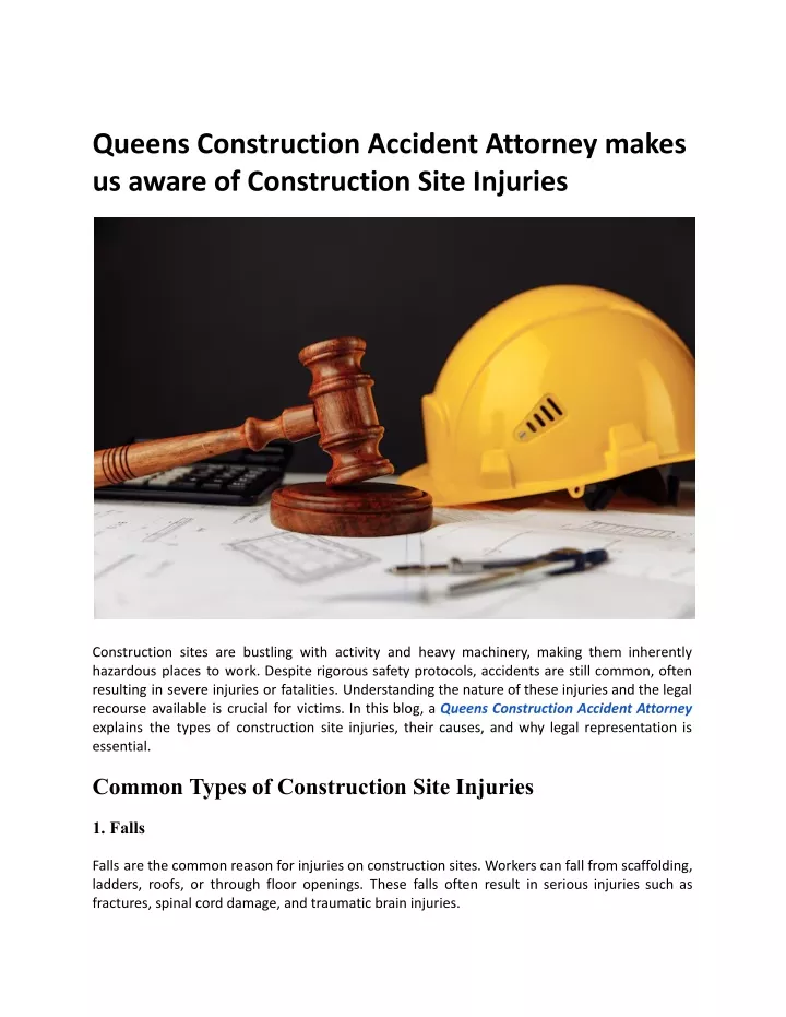 queens construction accident attorney makes