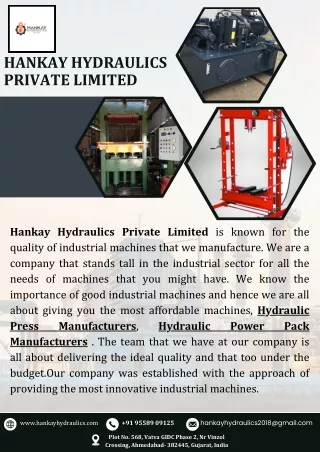Hankay Hydraulics Pvt Ltd June PDF (Hydraulic Press, Rubber Moulding, Moulding)