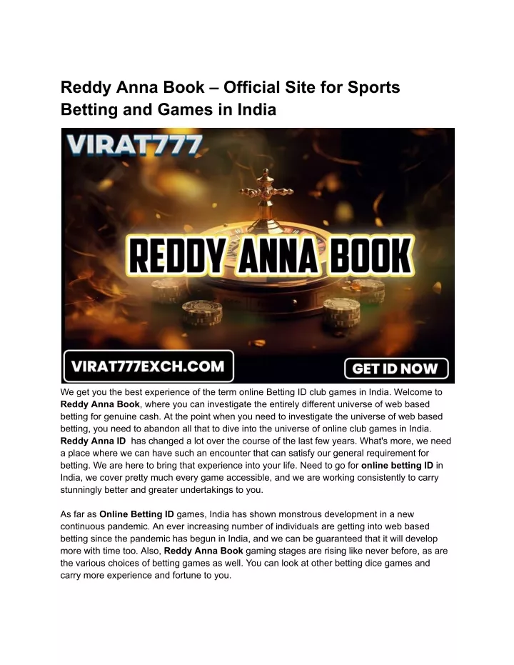 reddy anna book official site for sports betting