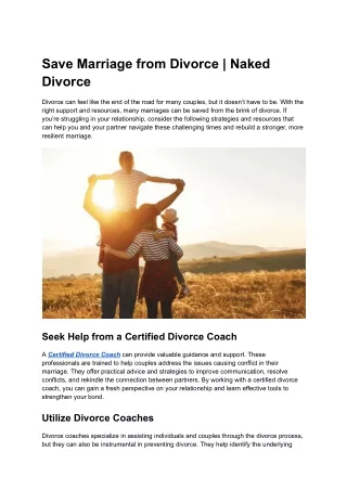 Save Marriage from Divorce _ Naked Divorce (1)