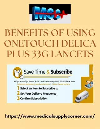 Benefits of Using OneTouch Delica Plus 33G Lancets