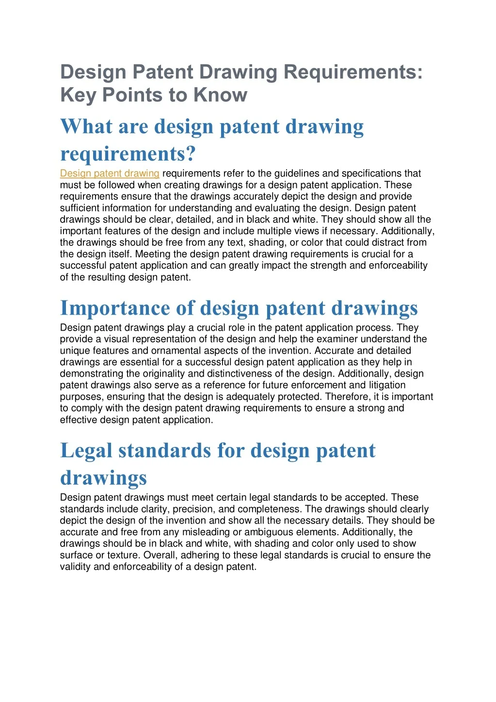 PPT - Design Patent Drawing Requirements PowerPoint Presentation, free ...