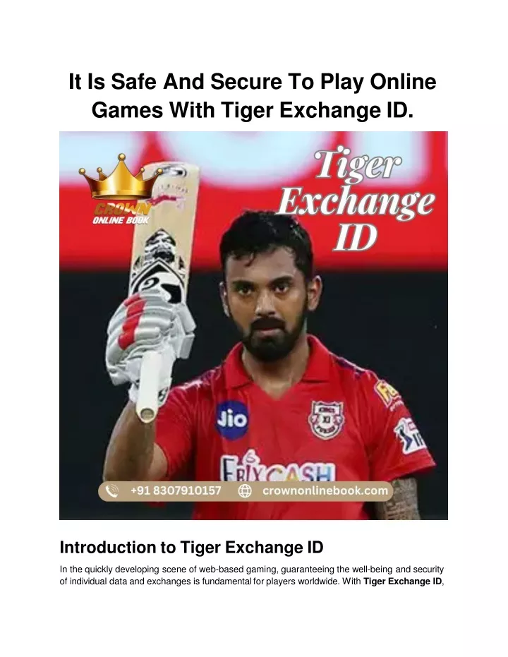 it is safe and secure to play online games with tiger exchange id