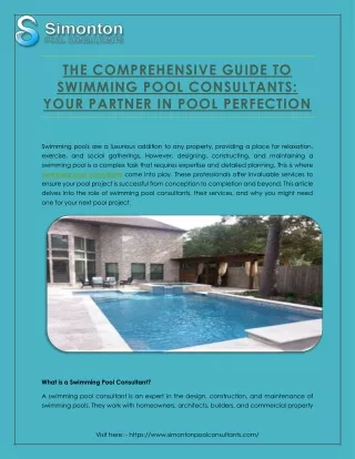 the comprehensive guide to swimming pool