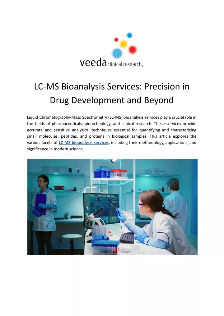 lc ms bioanalysis services precision in drug