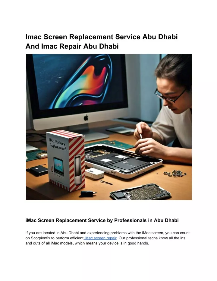 imac screen replacement service abu dhabi