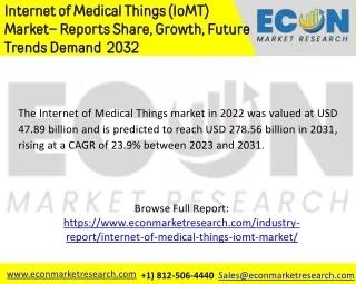 Internet of Medical Things (IoMT) Market