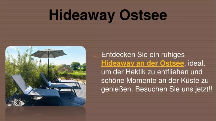 hideaway ostsee