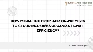 how migrating from aem on premises to cloud