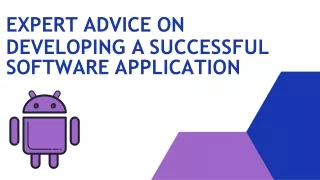Expert Advice on Developing a Successful Software Application