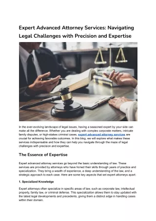 Expert Advanced Attorney Services_Navigating Legal Challenges with Precision and Expertise