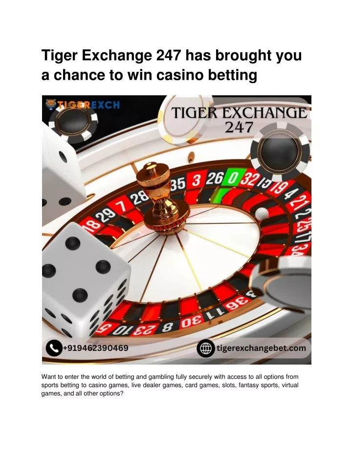 tiger exchange 247 has brought you a chance to win casino betting