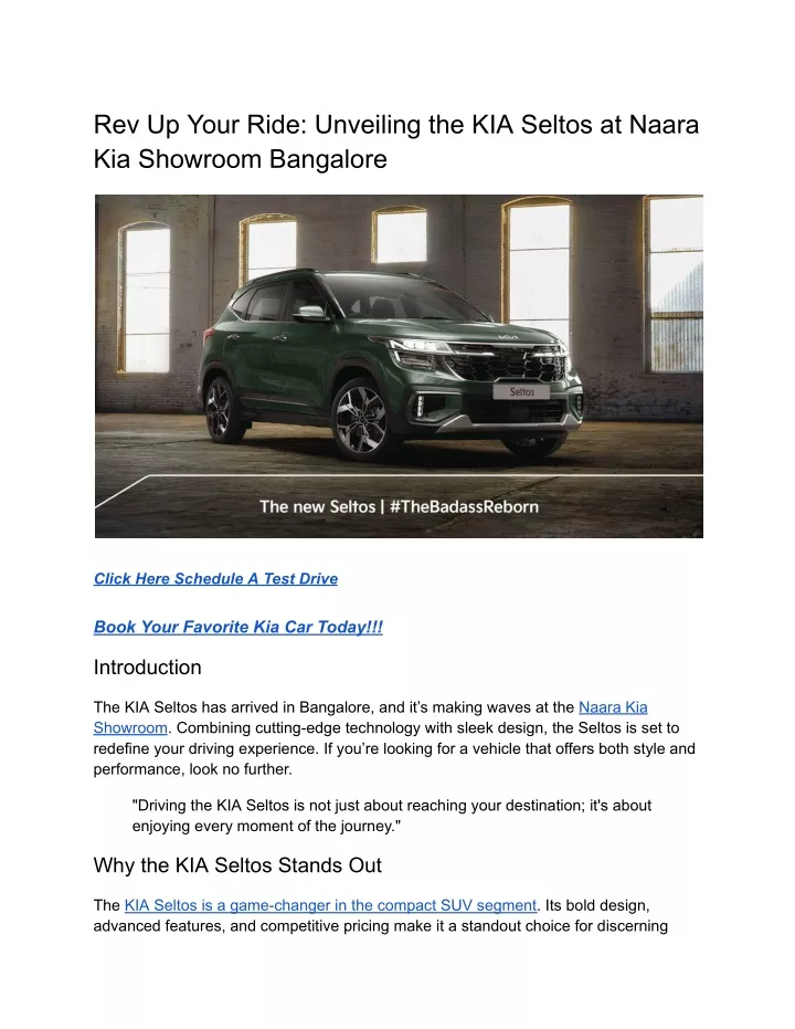 rev up your ride unveiling the kia seltos