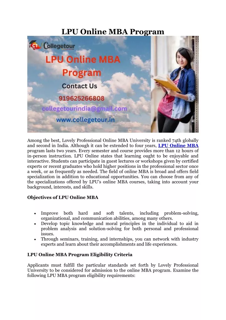 lpu online mba program