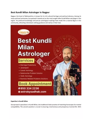 Best Kundli Milan Astrologer in Nagpur