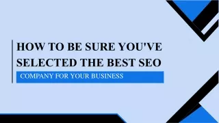 Choosing the Best SEO Services Company in the USA: Key Tips for Success