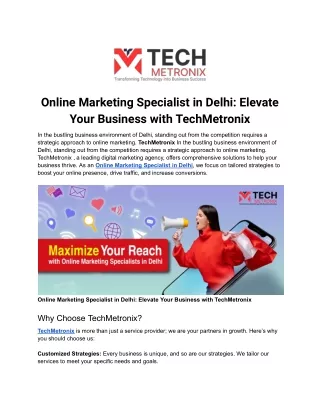 online marketing specialist in delhi elevate your