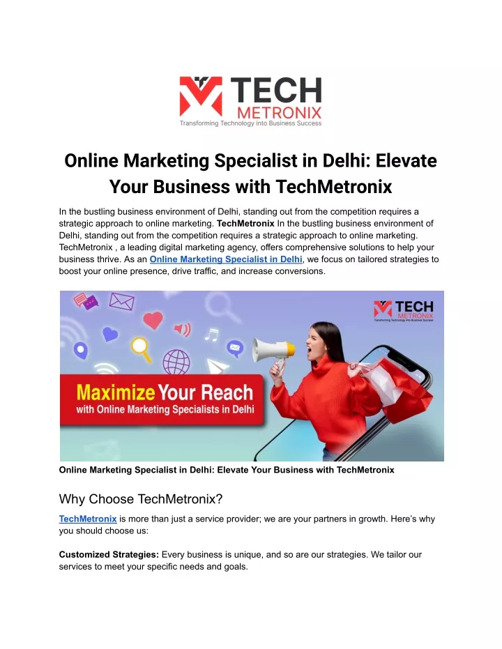 online marketing specialist in delhi elevate your