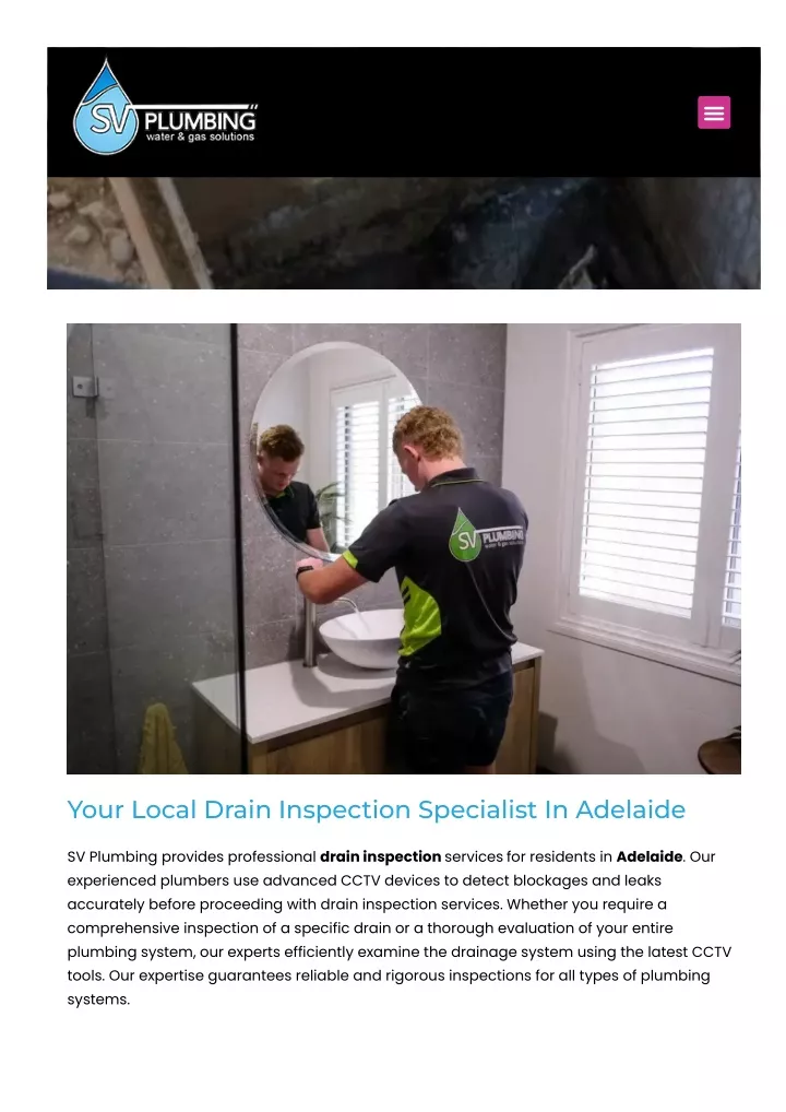 drain inspection adelaide