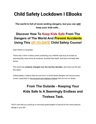 Child Safety Lockdown I EBooks