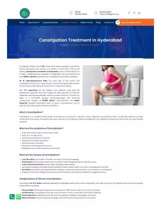 Constipation Treatment In Hyderabad