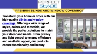 Enhance Your Space with Premium Blinds and Window Coverings