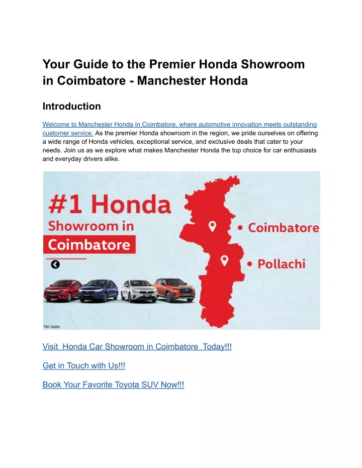 your guide to the premier honda showroom