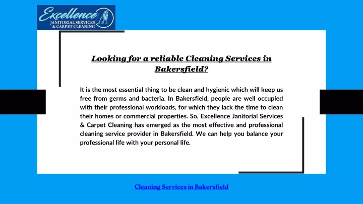 looking for a reliable cleaning services