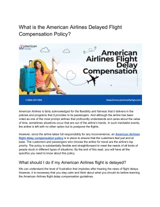 What is the American Airlines Delayed Flight Compensation Policy?