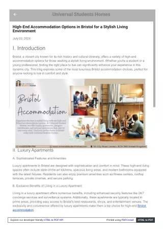 Affordable Bristol Accommodation Solutions for Students