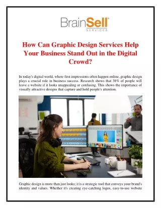 How Can Graphic Design Services Help Your Business Stand Out in the Digital Crowd