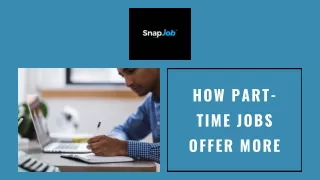 how part time jobs offer more