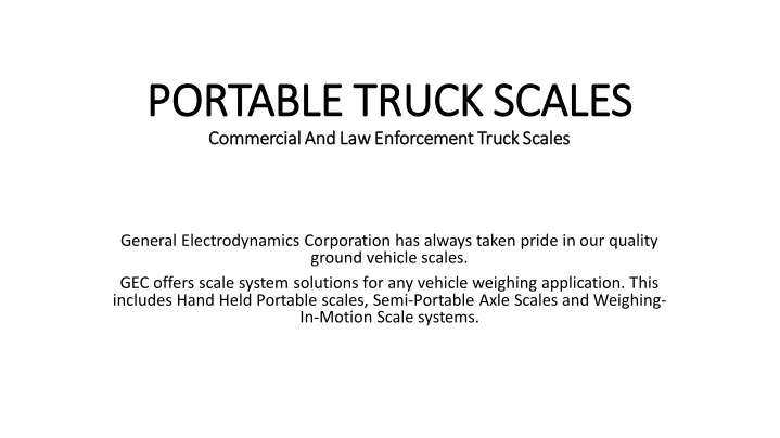 portable truck scales portable truck scales