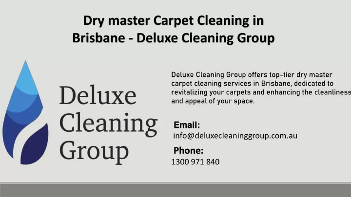 dry master carpet cleaning in brisbane deluxe