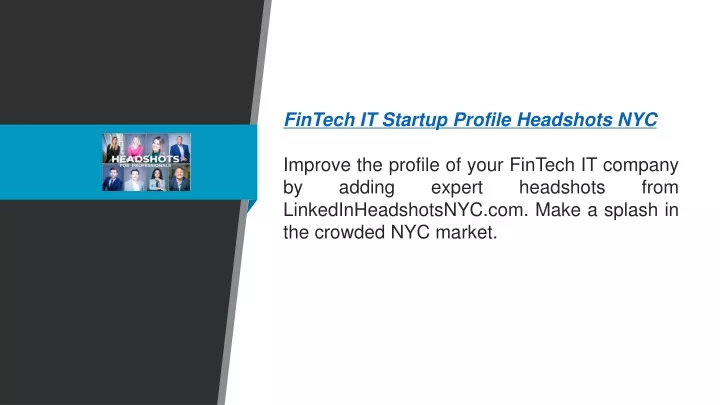 fintech it startup profile headshots nyc improve