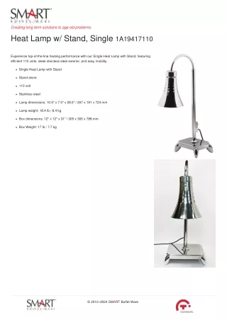 Keep Your Buffet Warm with Our Premium Buffet Heat Lamp!