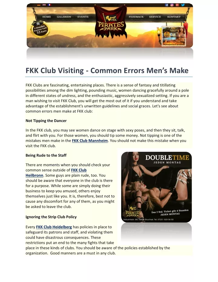 fkk club visiting common errors men s make