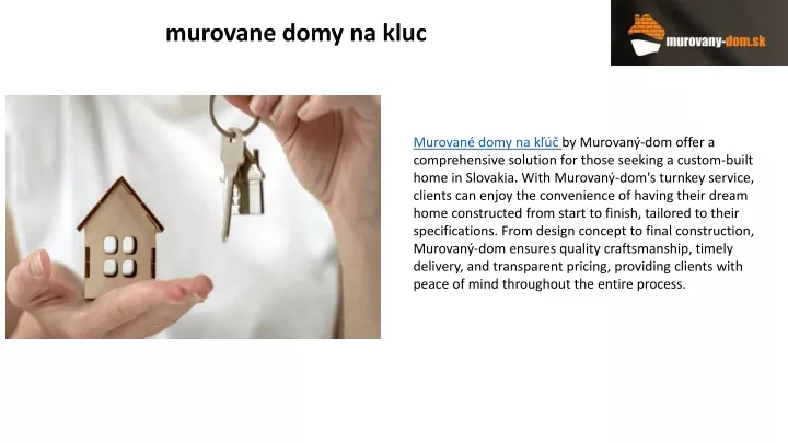 murovane domy na kluc