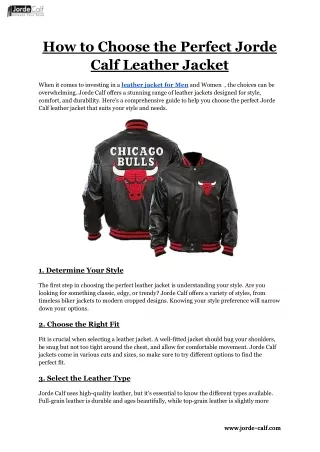 how to choose the perfect jorde calf leather