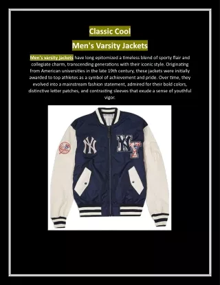 Classic Cool: Men's Varsity Jackets