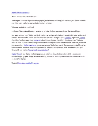 Digital Marketing Agency