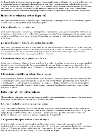 Fondos de inversión exitosos: estrategias para inversores inteligentes