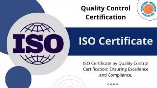 ISO Certification | Quality Control Certification